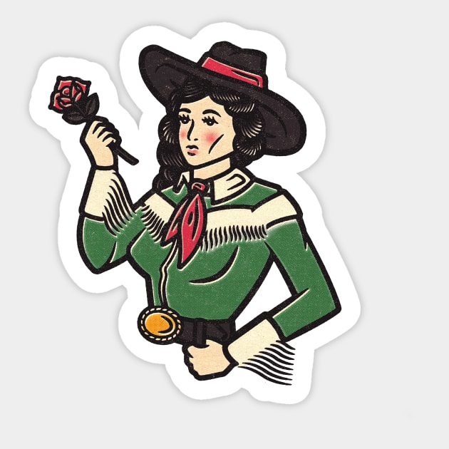 Cowgirl Sticker by TerpeneTom